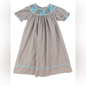 ANAVINI Hand Smocked and Embroidered Poodle Dress - 2
